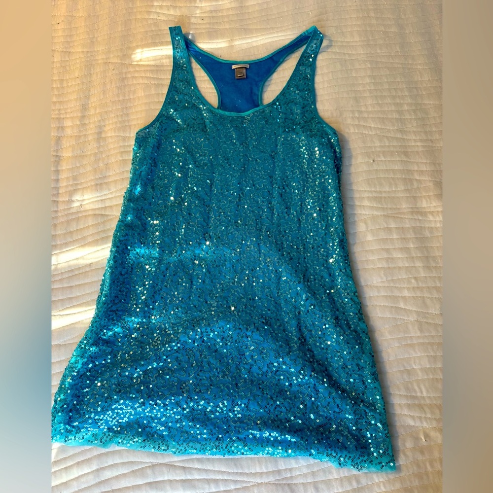 Victoria Secret Glimmering Sequined Swimsuit Cover Size M
